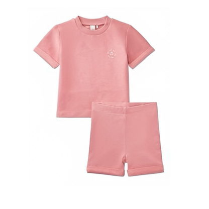 MiniMoi 2 Piece Set Stretch Cotton "Feel The Beat" Tee and Shorts - Int08882