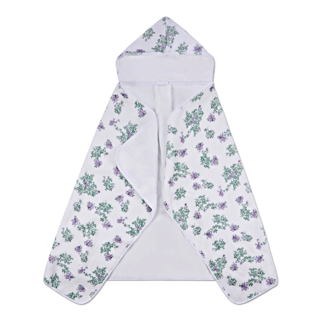 MiniMoi Baby Girls Floral Cotton-Lined Hooded Towel - Ilr08885