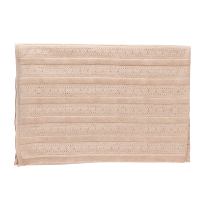 Kipp Pointelle Stripe Knit Blanket - G2701B