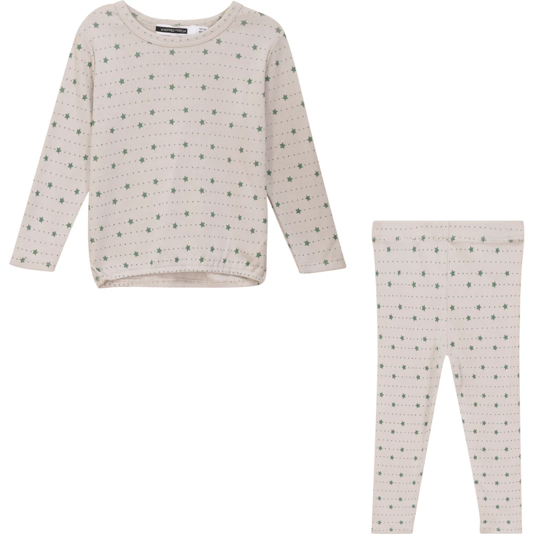 Whipped Cocoa Printed Modal Kids Top And Legging Set - SB5CY2566E