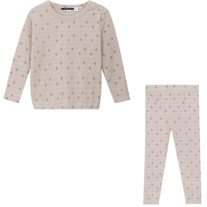 Whipped Cocoa Printed Modal Kids Top And Legging Set - SB5CY2566E