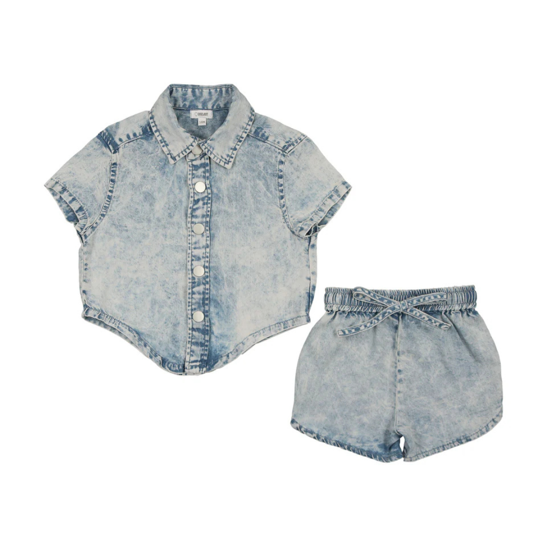 Bonjoy Denim Tencel Toddler Boys Set - BTS25007TS