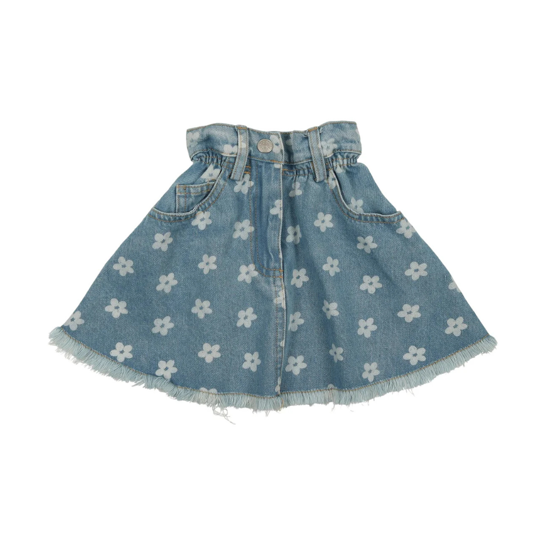 Bonjoy Printed Denim Flare Skirt - BTS25002SK
