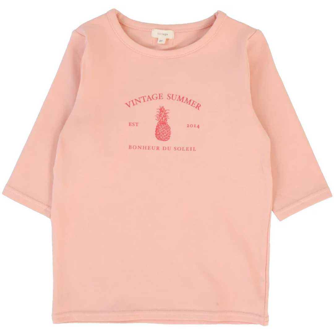 Lil Legs Girls Print Tee Three Quarter Sleeve Tee - CPTQ-SS25