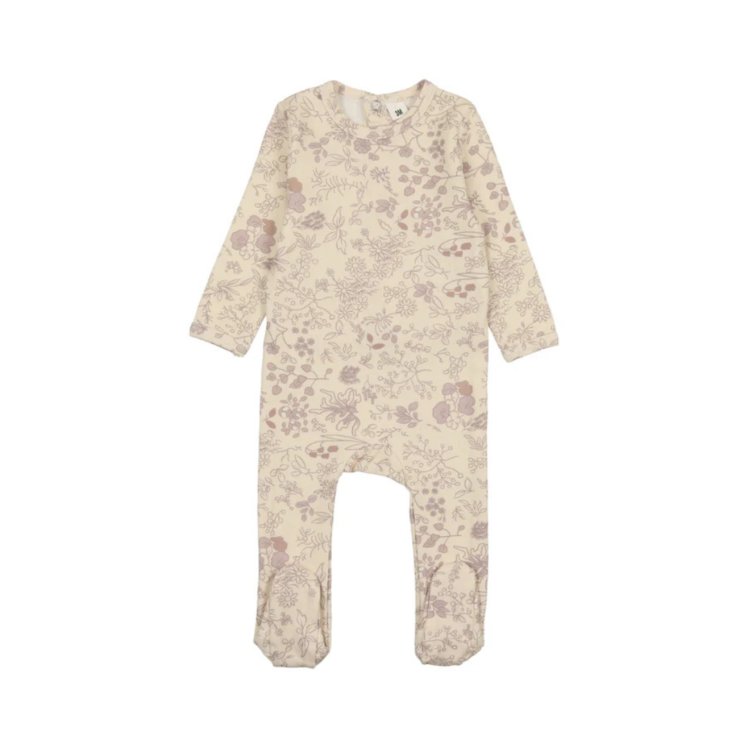Bonjoy Lilac Print Footie - SL25043