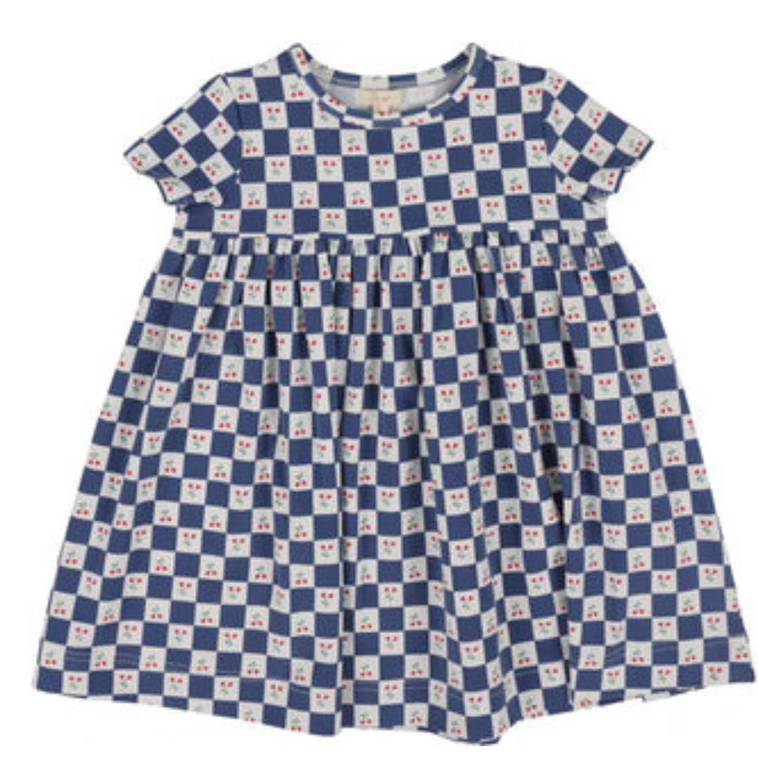 Lil Legs Checked Tulip Dress Short Sleeve - PCTDS-SS25
