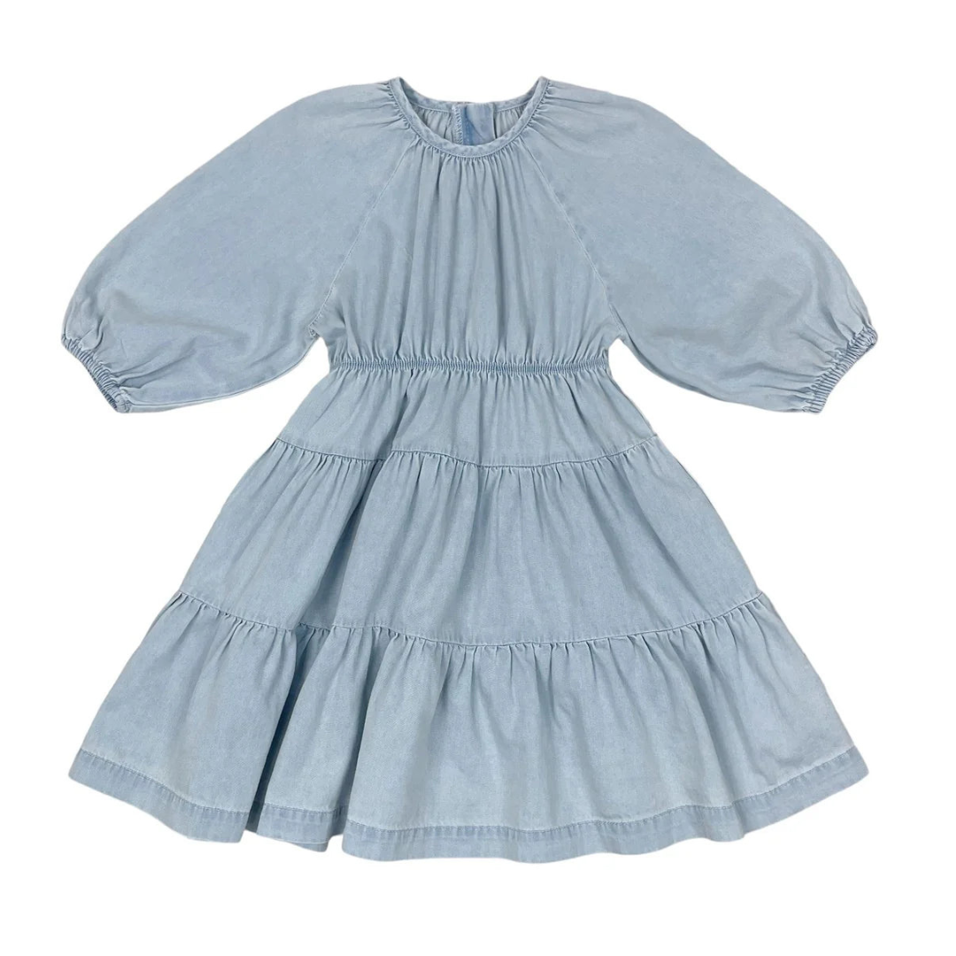 Teela Tiered Denim Dress - 20-230B