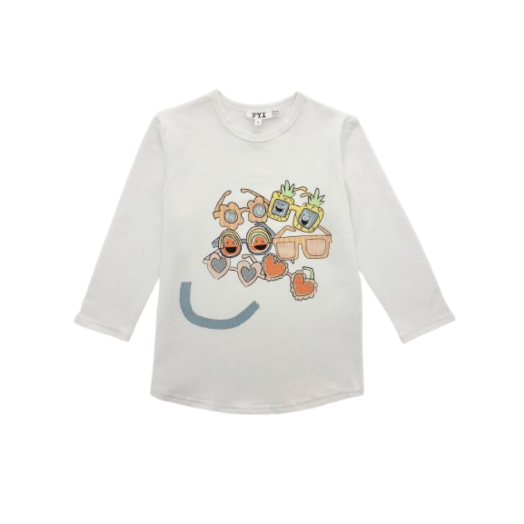 FYI  Cotton Spandex Top With Smiley Sunglasses - SB5CP7135T