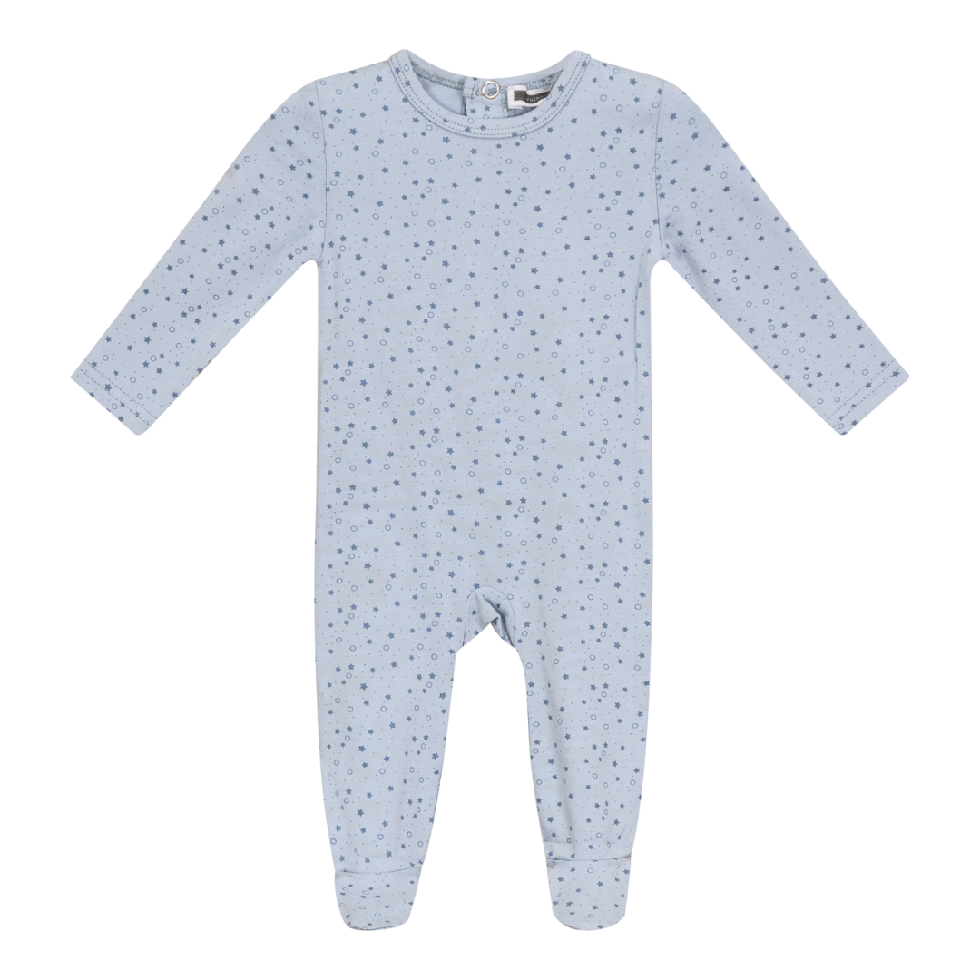Whipped Cocoa Modal Jersey Baby Star Print Footie - SB5CY2550