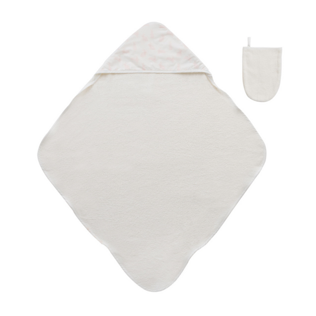 Kipp Bunny Print Towel & Mitt Set - TD3106