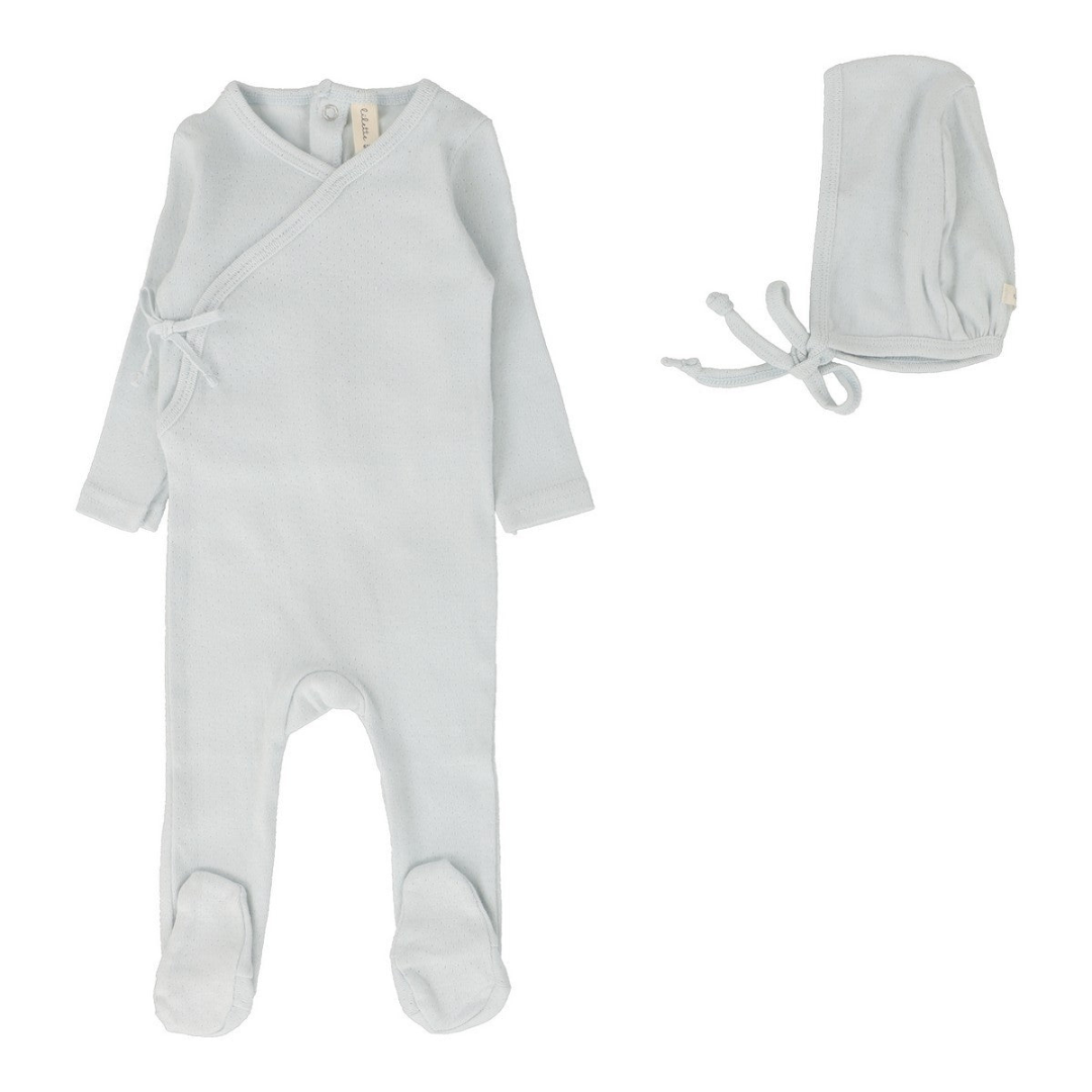 Lilette Pinpoint Wrapover Footie Set - PPWLS-SKBL