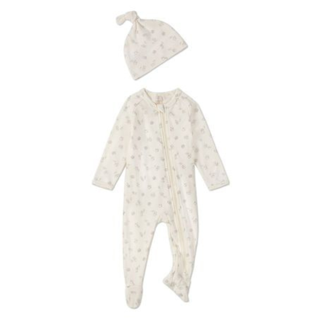 MiniMoi Love is Home 2 Pc Footie Set - INE09272