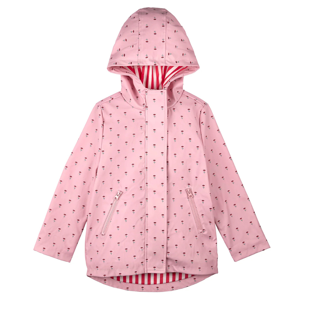 Memoi Flowers In Bloom Lined Kids Raincoat with Pouch - Mka-1000