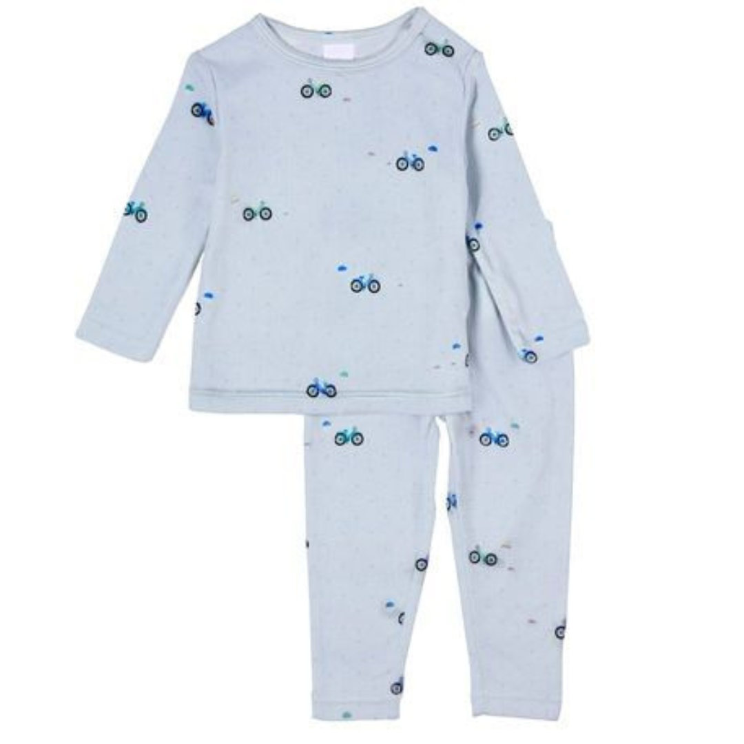 MiniMoi Living The Bike Life Pointelle 2 Pc Pajama Set - IBP09283