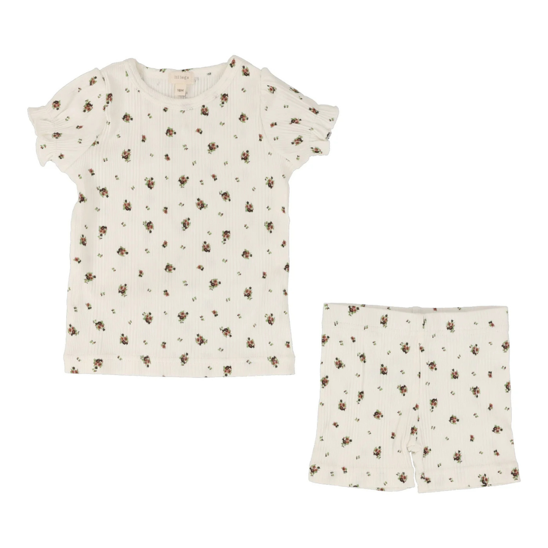 Lil Legs Vintage Floral Short Set - PCVFS-SS25
