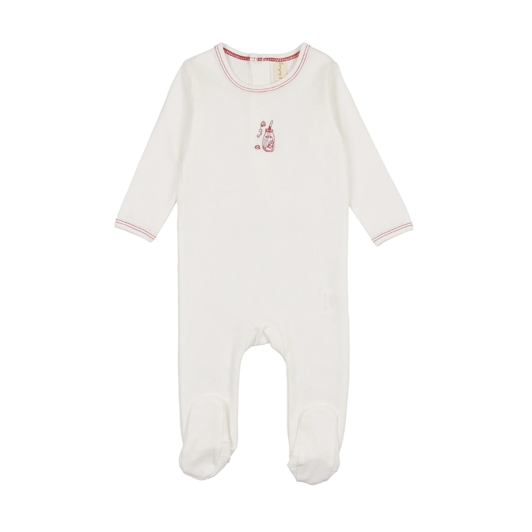 Bonjoy Embroidered Lemonade Footie - SL25010
