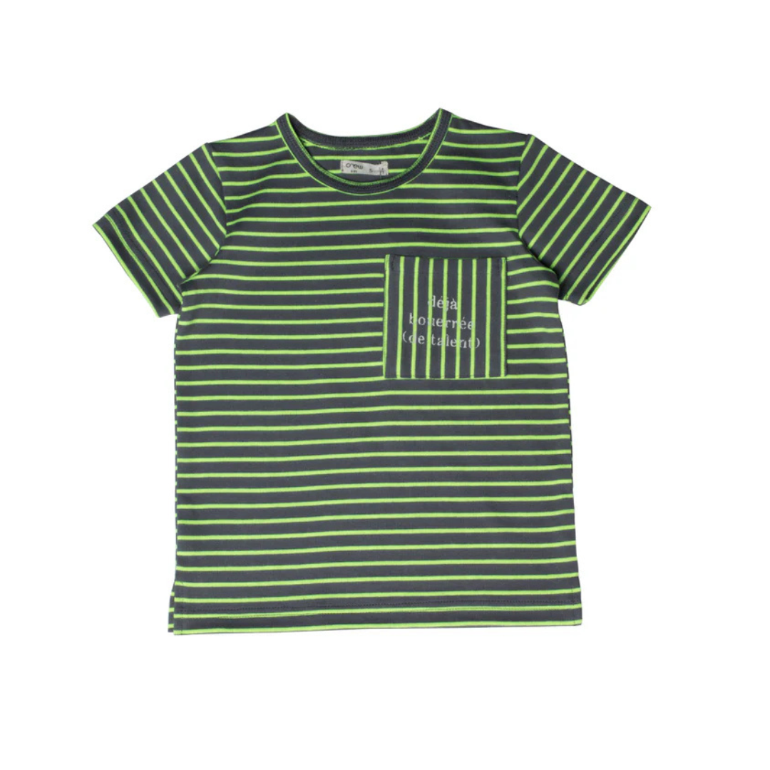 Crew Neon Stripe Tee - AL2958
