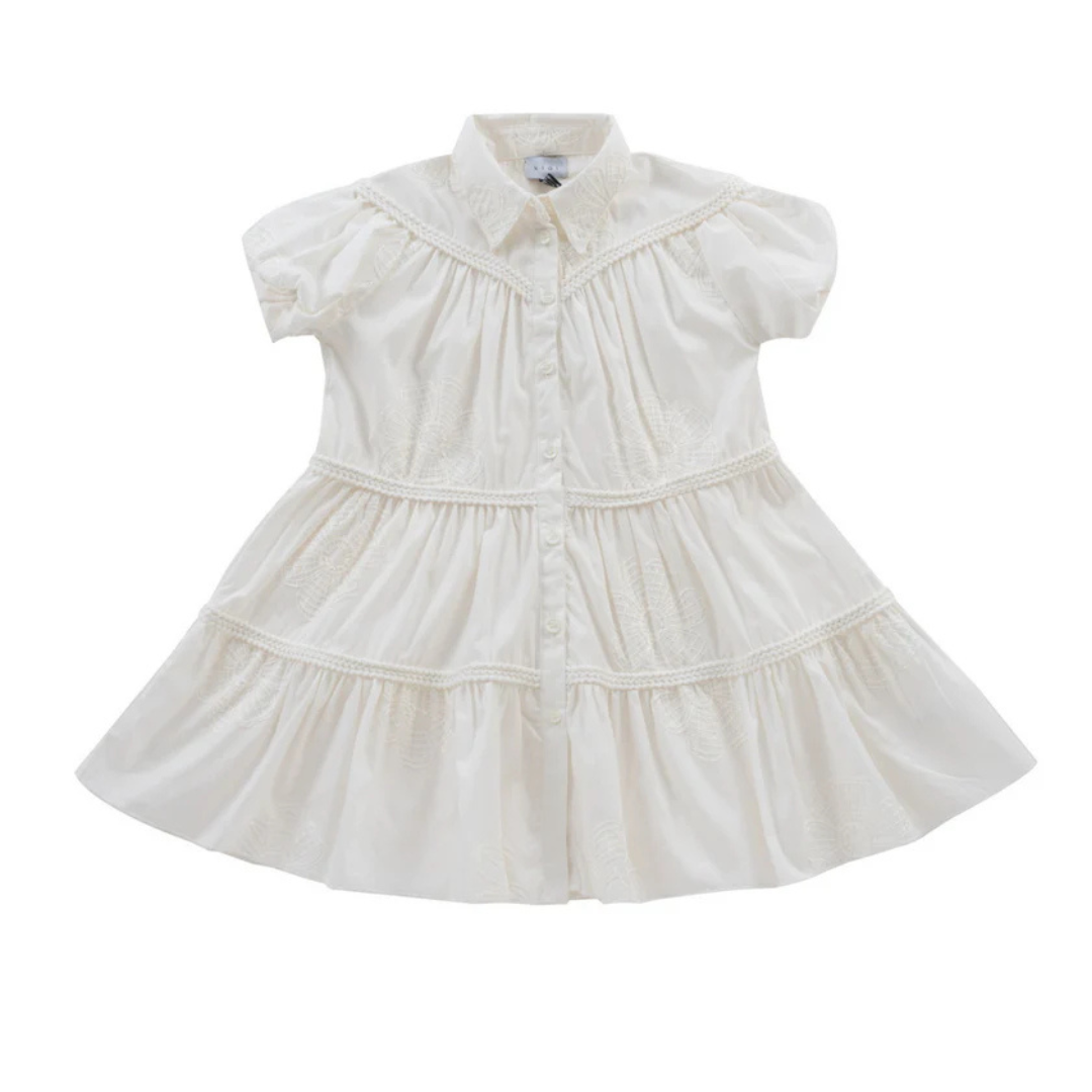 Klai White Applique Dress - TD31118