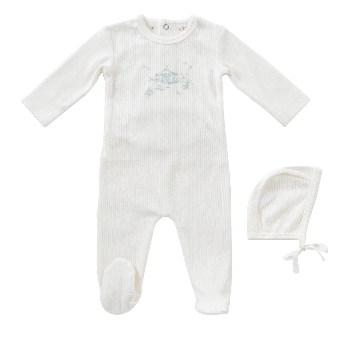 Kipp Kipp Carousel Romper & Bonnet Set - TD3111RH