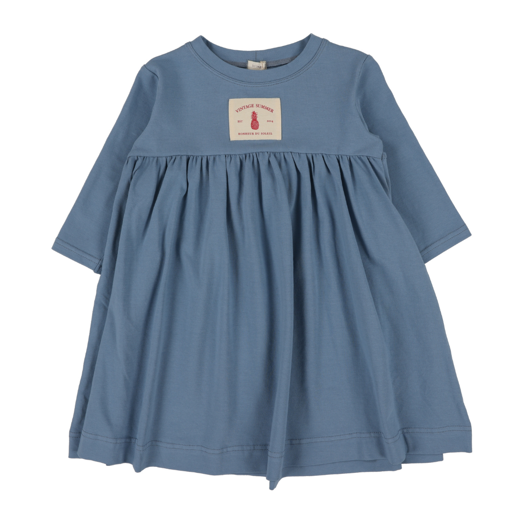 Lil Legs Patch Dress Three Quarter Sleeve - CPDQ-SS25