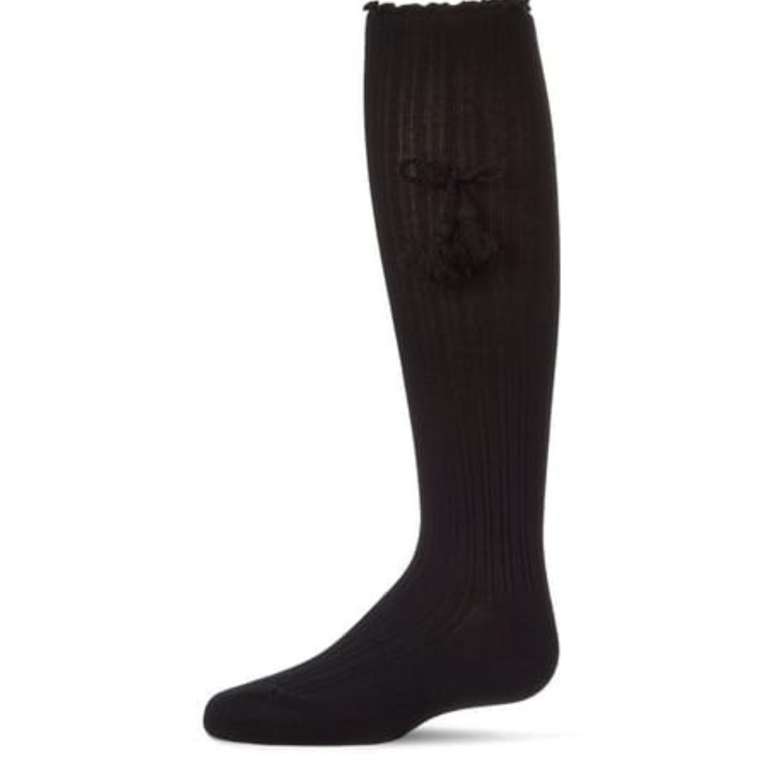 Memoi Tassle Bow Knee High - MKF-7217