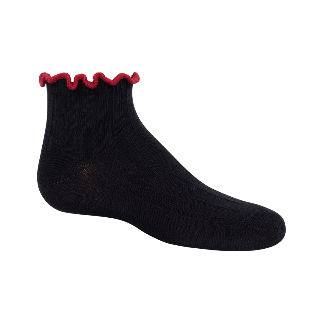 Zubii Contrast Scalloped Edge Ankle - 1306