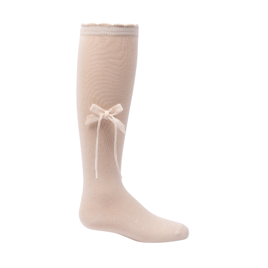 Zubii Thin Velvet Bow Knee - 1302