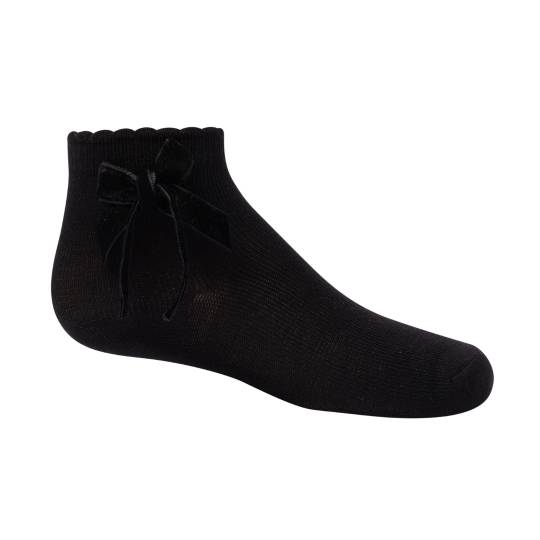 Zubii Thin Velvet Bow Ankle - 1303