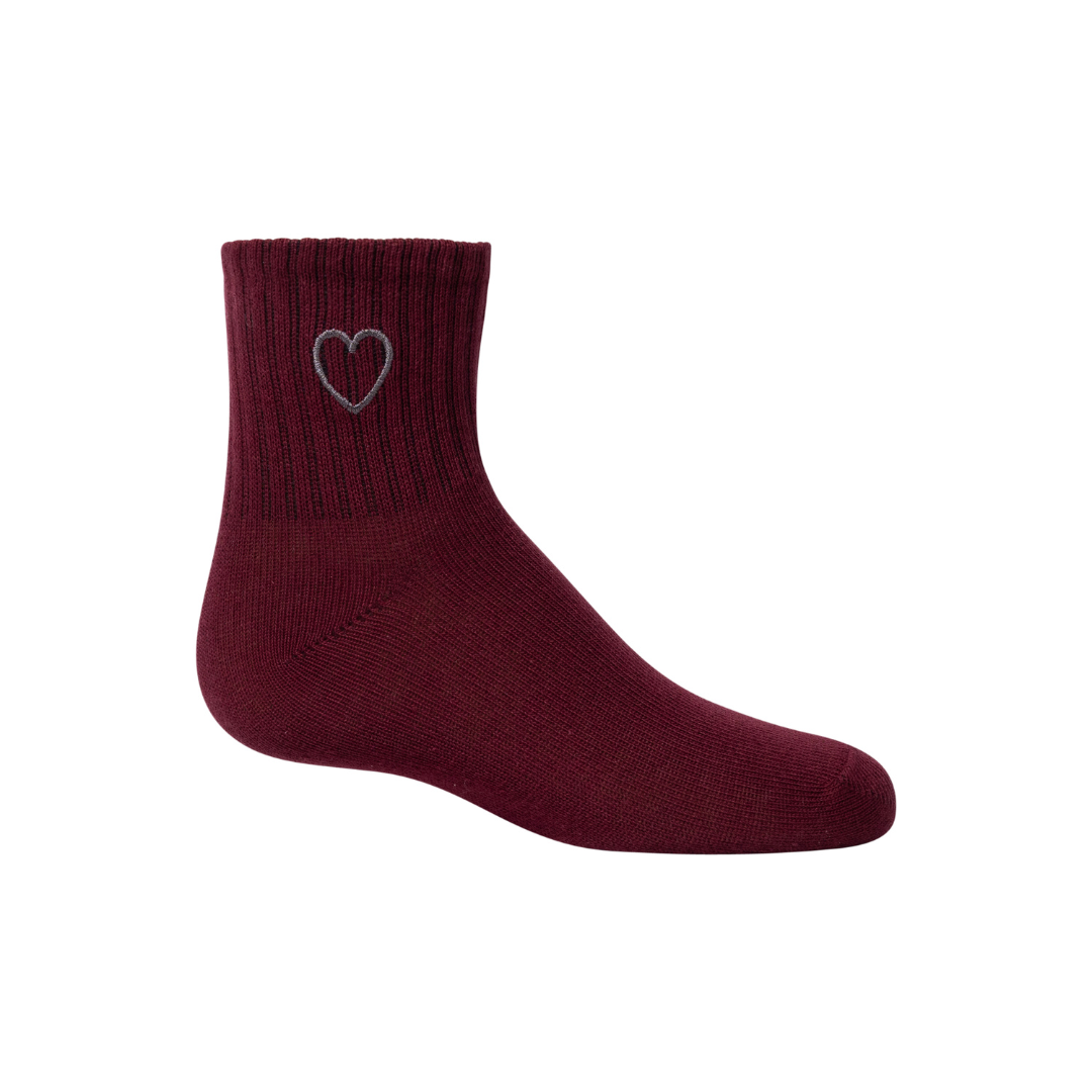 Zubii Embroidered Heart Ankle - 1376