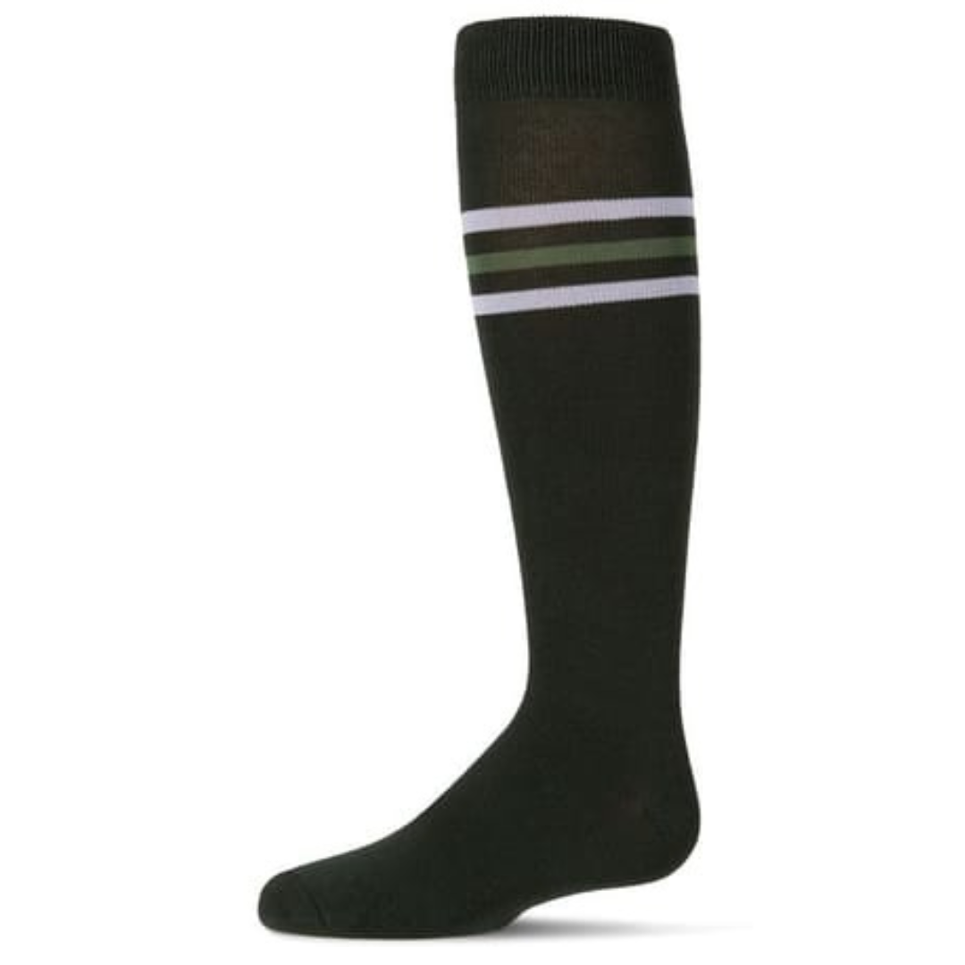 Memoi Triple Stripe Knee High - MKF-7194