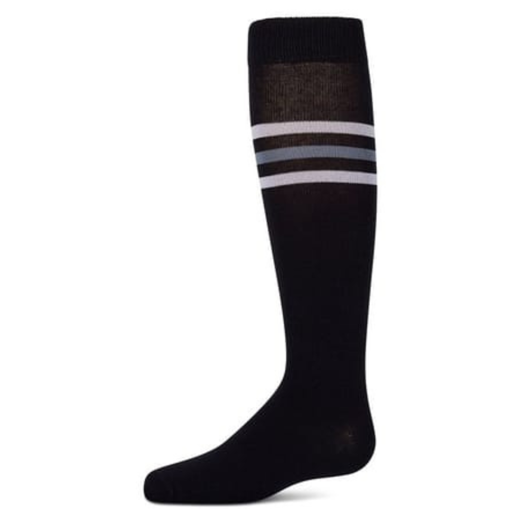 Memoi Triple Stripe Knee High - MKF-7194