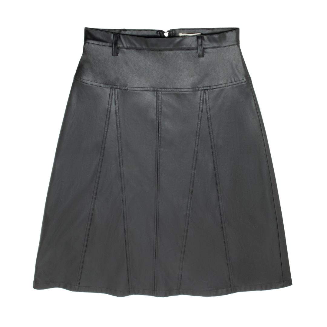Crew Basics Alexa Leather Midi Skirt - AL3053