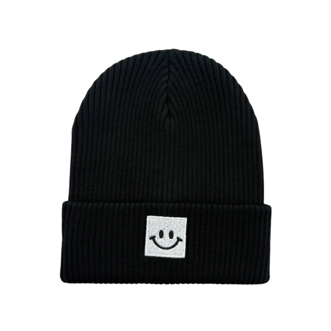 Mini Pops Cuff Hat With Smiley Patch - BRD-115