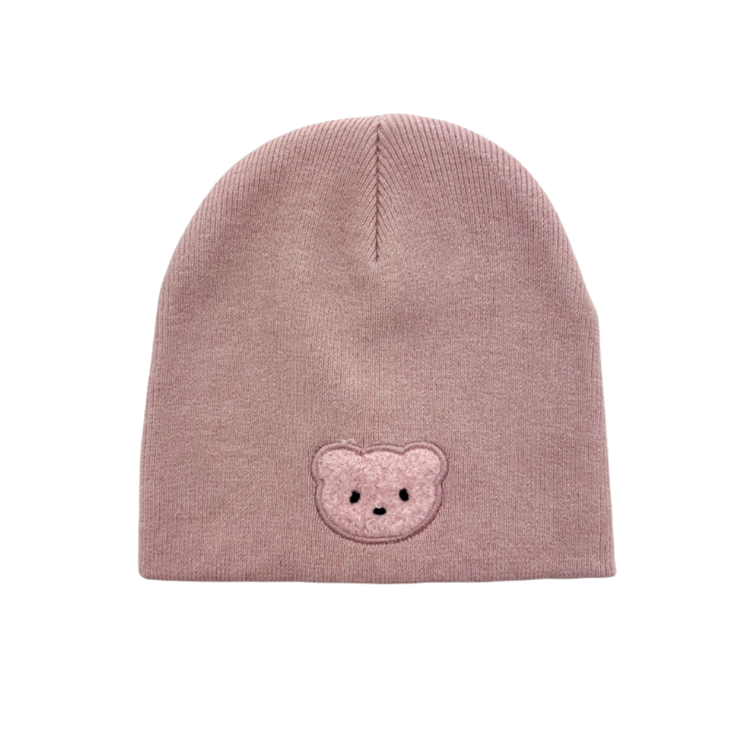 Mini Pops Baby Pull On Hat With Teddy Applique - BRD-106T