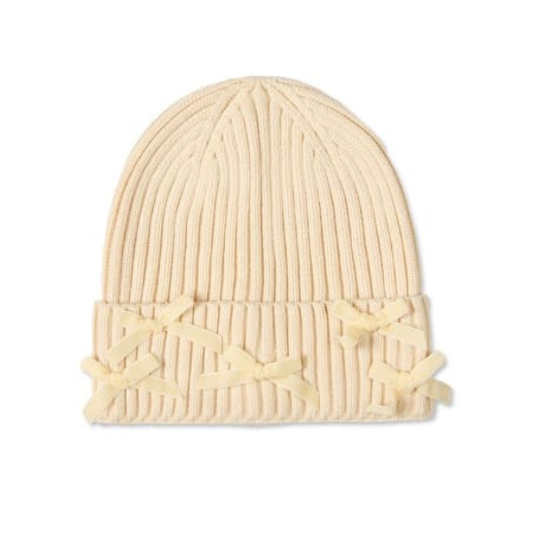 Memoi All Over Bows Cuffed Beanie - MKA-113