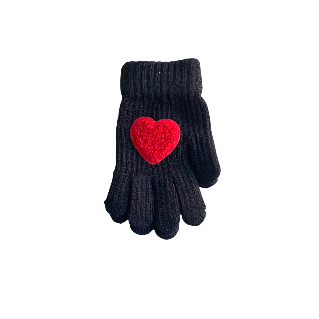 Mini Pops Glove With Sherpa Heart Patch - DG201
