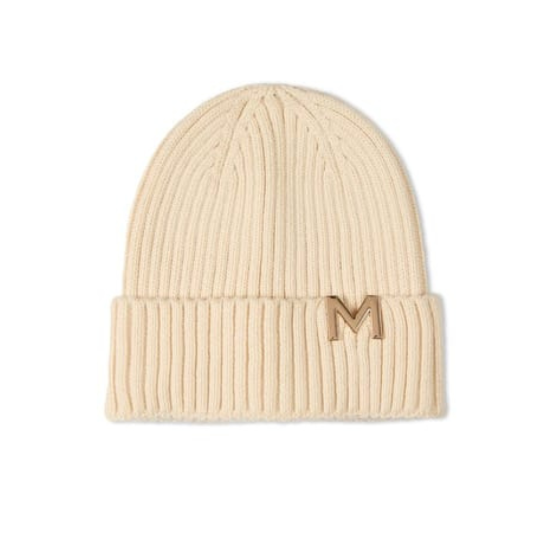Memoi Metal M Cut Out Beanie - MKA-111