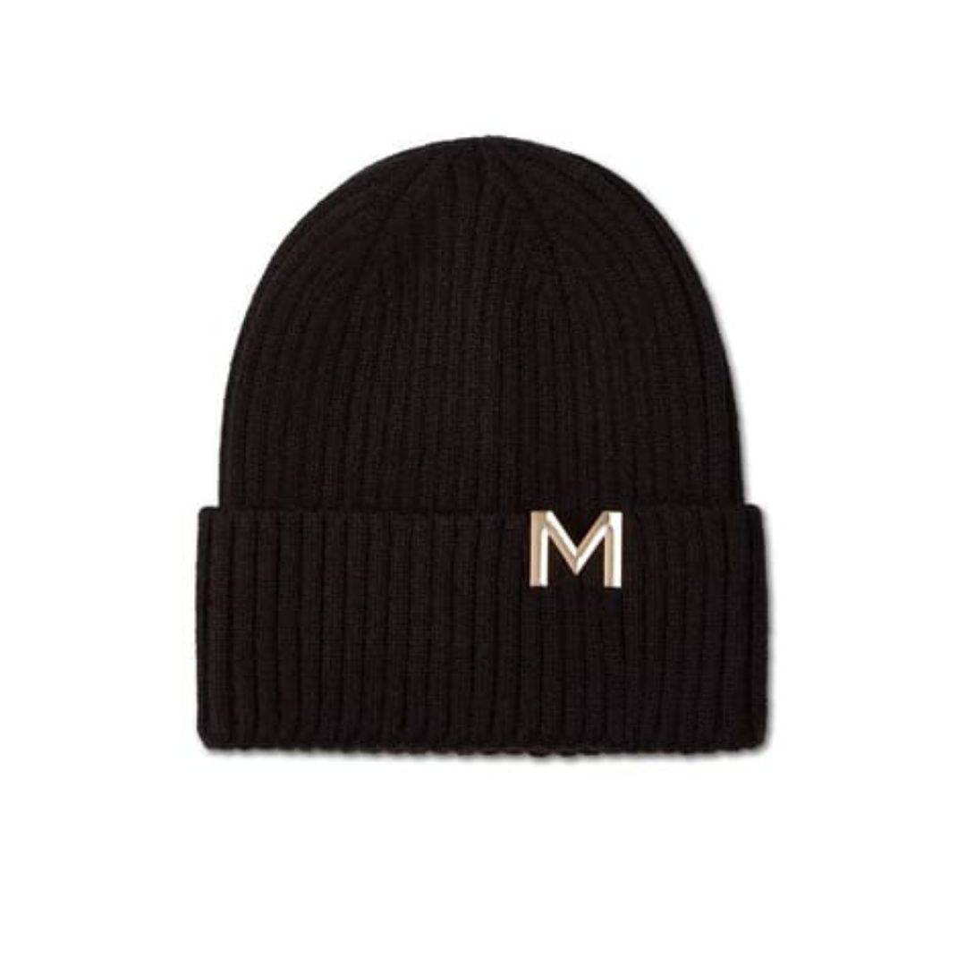 Memoi Metal M Cut Out Beanie - MKA-111