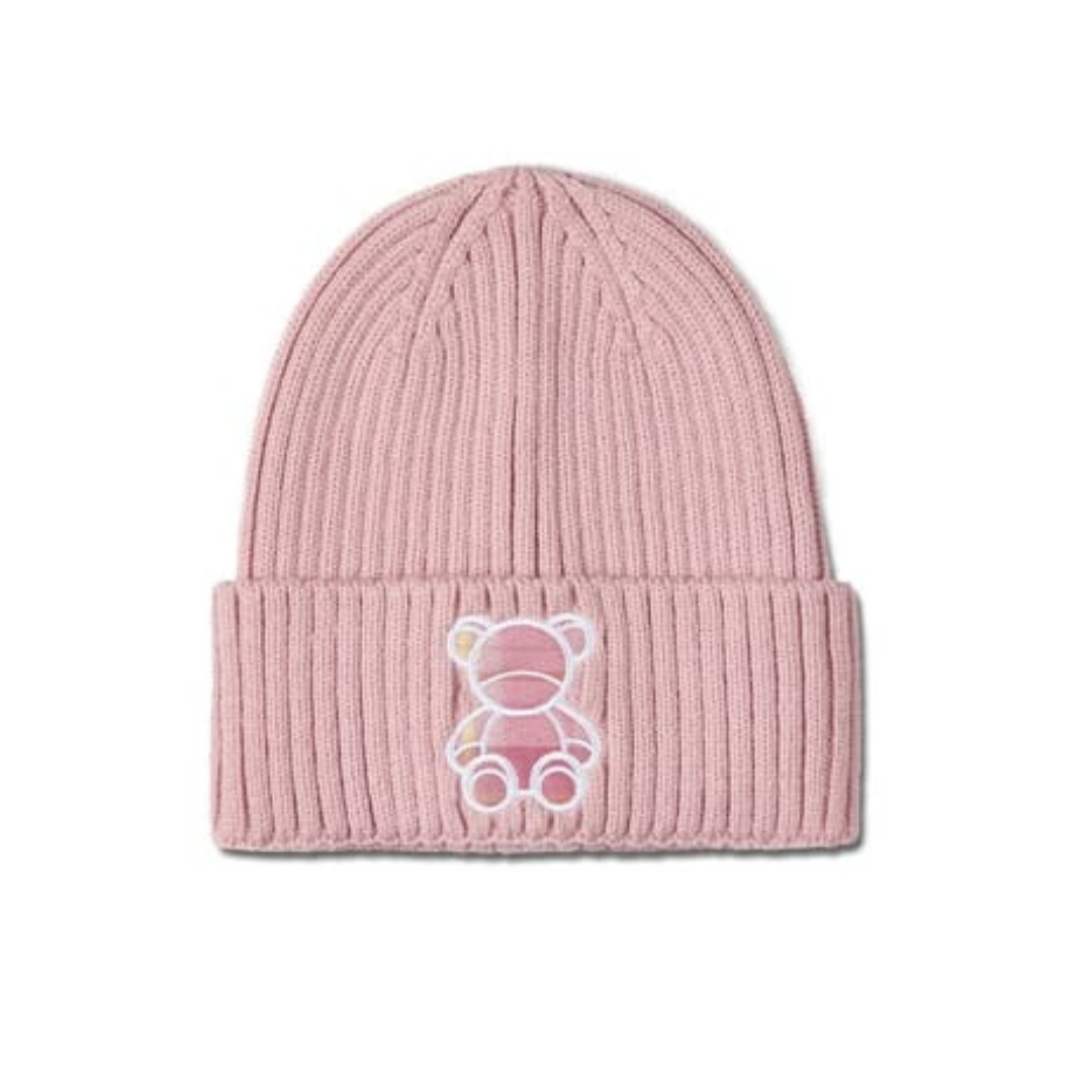Memoi Plaid Bear Beanie - MKA-107