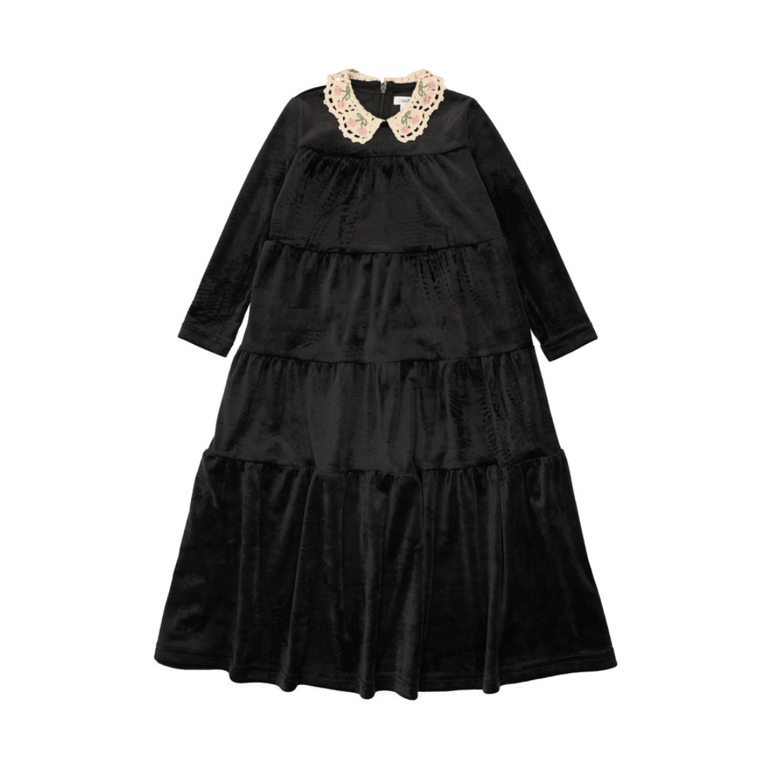 Bonjoy Cherry Crochet Collar Shabbos Robe - BLW25004SR