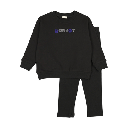 Bonjoy Rhinestone Sweatshirt Set - BLW253315SW