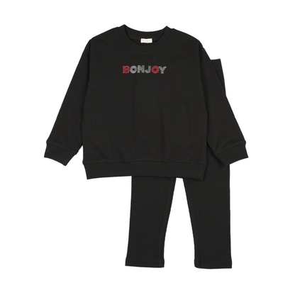 Bonjoy Rhinestone Sweatshirt Set - BLW253315SW