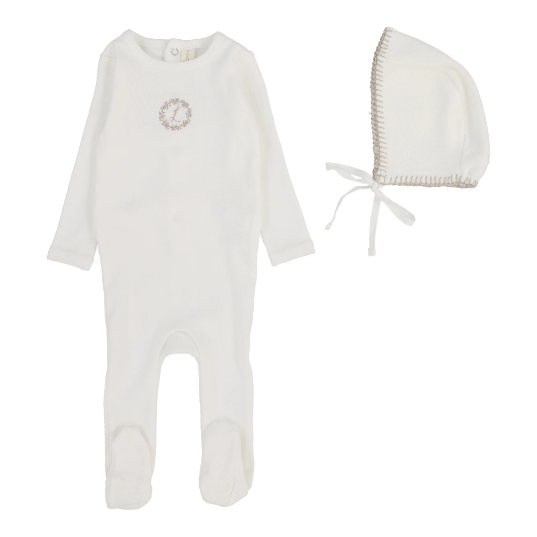 Lilette Velour Cardi Footie Set - VCFST