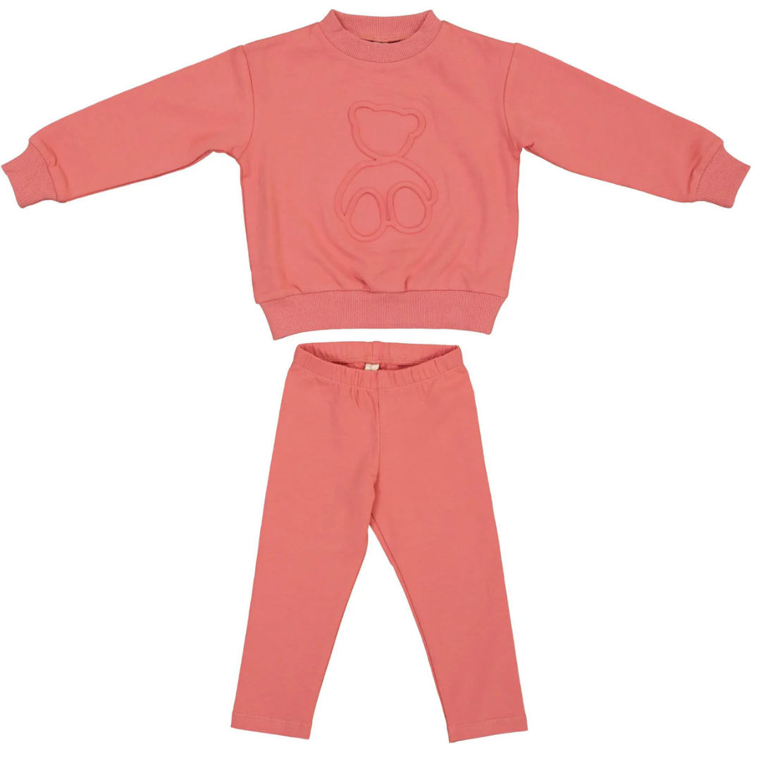 Bonjoy Embossed Teddy Sweatshirt Set - BLW25032SW