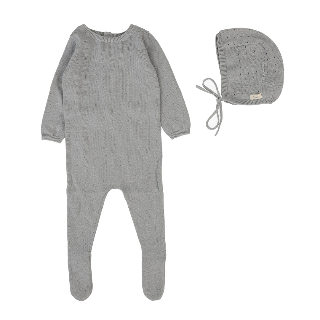 Lilette Dotty Knit Footie Set - DKFS