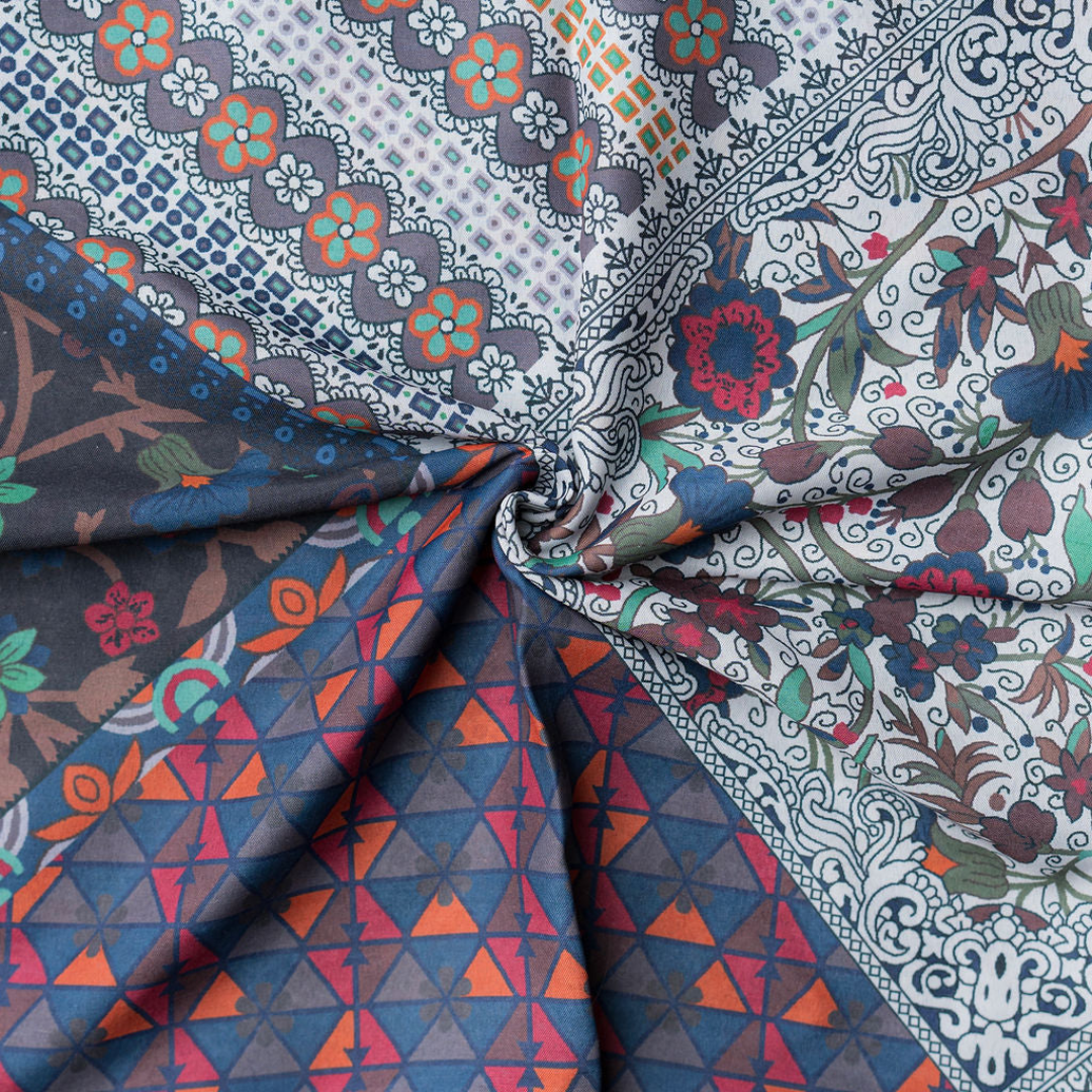 Nicsessories Winter Spanish Tile Headscarf - Nic-13-AW25