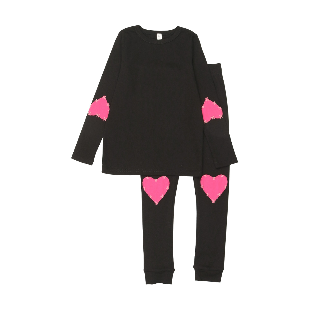Bopop Heart Patch Pajamas - V134