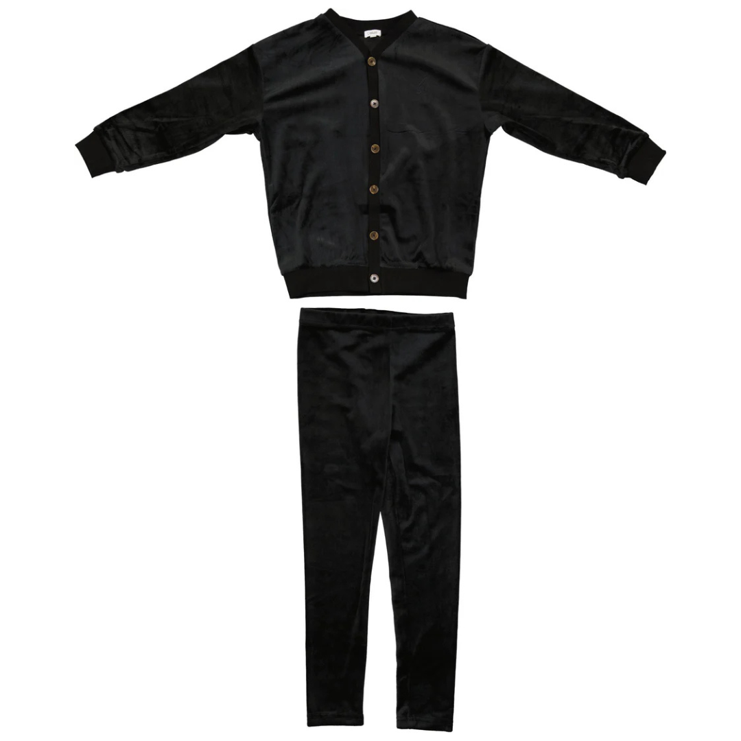 Bonjoy Velour Cardigan Set - BLW250041S