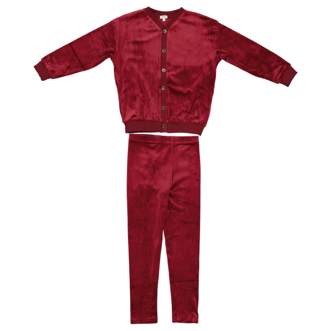 Bonjoy Velour Cardigan Set - BLW250041S
