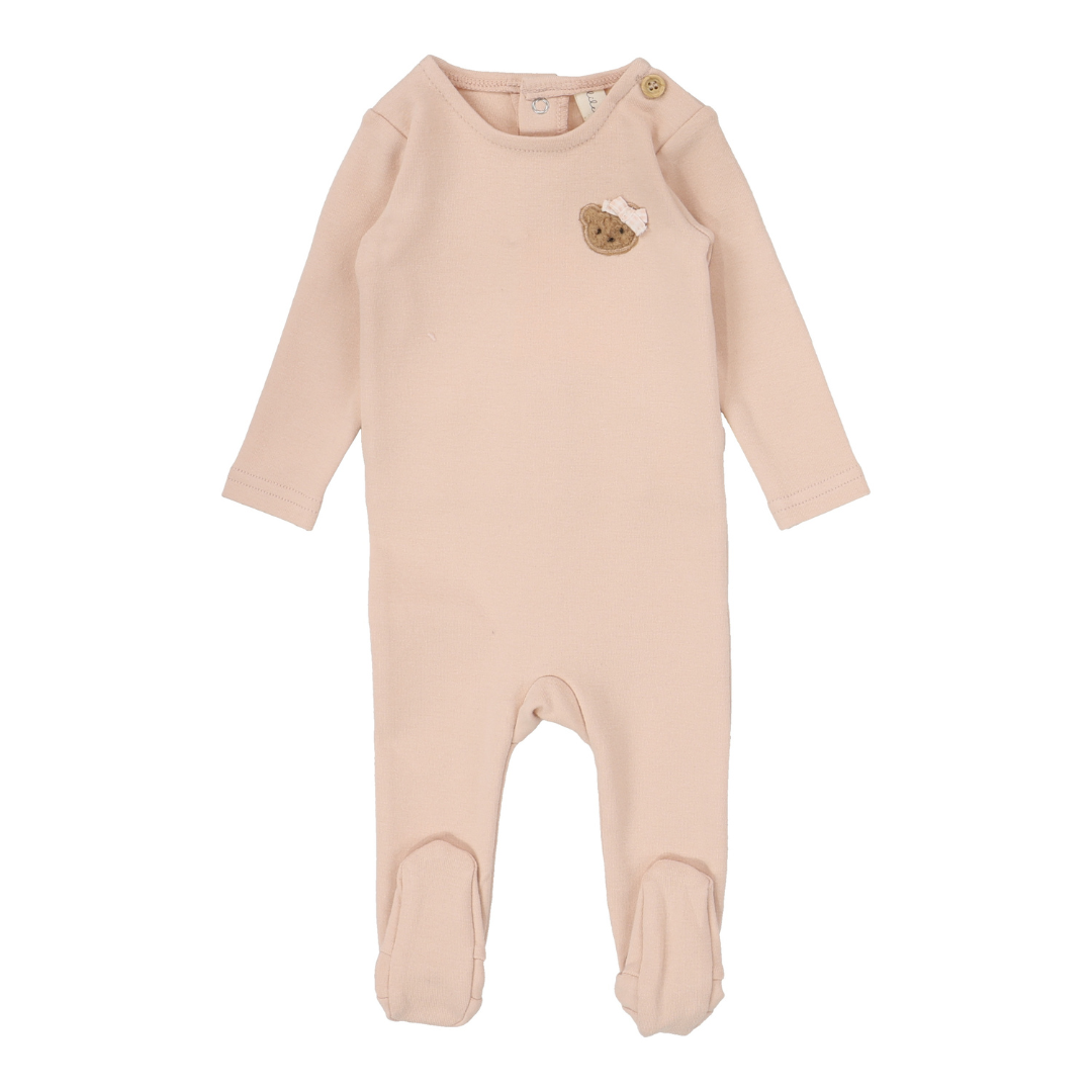 Lilette Bear Applique Footie - BAF